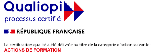 FormInPrev - Logotype certification Qualiopi catégorie Actions de formations